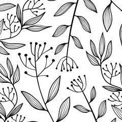 floral leaves pattern