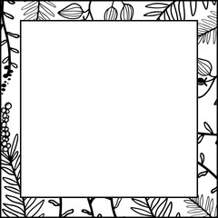 Fototapeta premium floral square frame