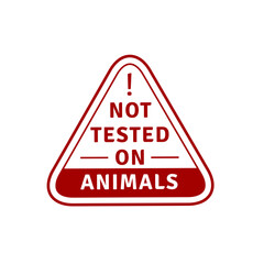 Obraz premium Not Tested On Animals Emblem