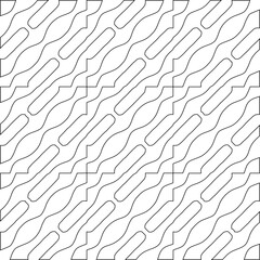 Stylish texture with figures from lines.
diagonal pattern. Repeat decorative design.Abstract texture for textile, fabric, wallpaper, wrapping paper.Black and white geometric wallpaper. 