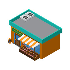 Isometric Butchery Building