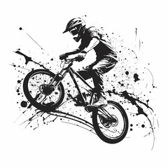 Bmx Rider Performance. Generative AI
