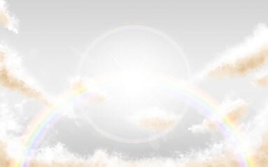 曇り空と虹と太陽の輝き03　広がる雲
