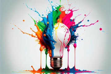 an advertisement with paint pouring out of it that says electric