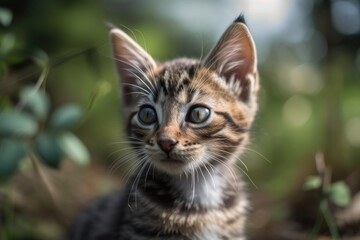 Naklejka na ściany i meble gorgeous and adorable kittens from the neighborhood. Generative AI