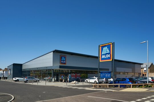 New Aldi supermarket in Ramsgate, UK.