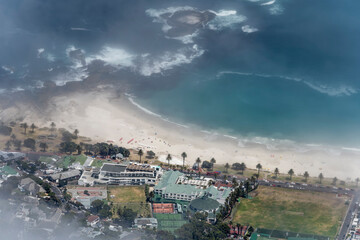 Camps Bay beach aerial, Cape Town