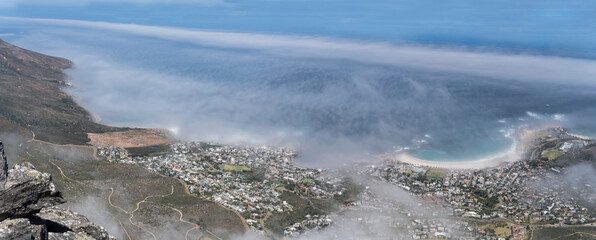 coast at Camps Bay aerial, Cape Town