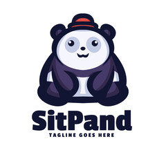 Sit Panda Logo Vector