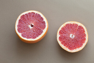 Grapefruit citrus fruit with half isolated