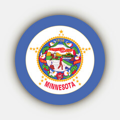 Minnesota state flag. Vector illustration.