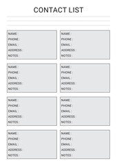 Contact List Planner