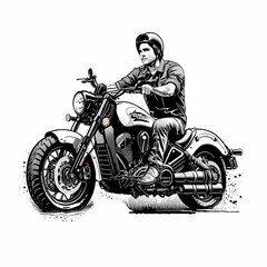 Bike Custom Rider. Generative AI