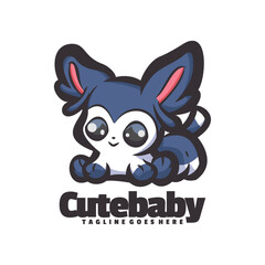 Cute Baby Logo Vector
