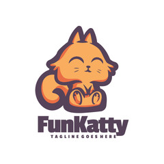 Fun Katty Logo Vector