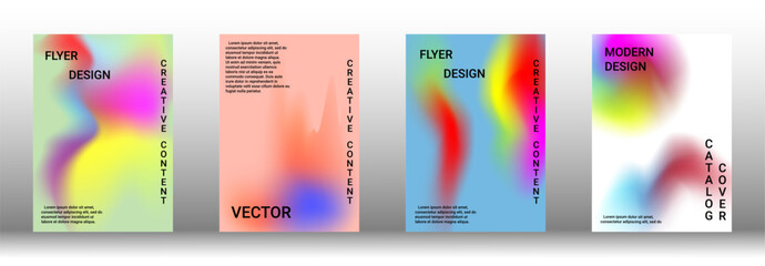 Artistic covers design. Creative fluid colors backgrounds. Set of abstract covers
