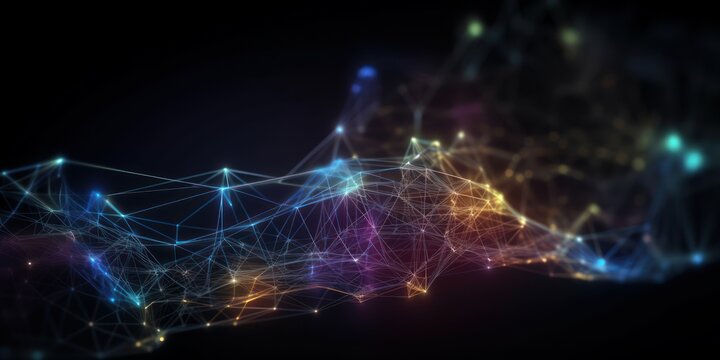 digital abstract background of artificial intelligence and neural connections, generative ai