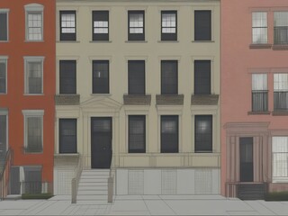 illustration digital painting of new york apartment, generative art by A.I