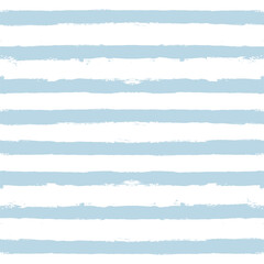 Fototapeta premium Watercolor stripes vector pattern, baby blue stripe seamless background, childish pastel brush strokes. marine grunge stripes, cute paintbrush line