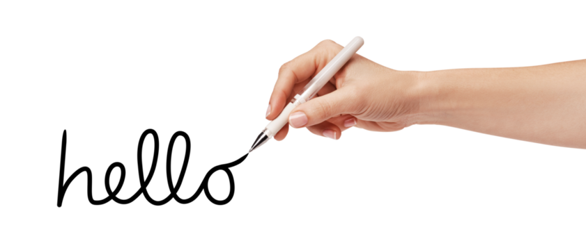 a woman's hand holding a pen
