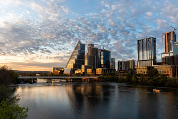 Fototapeta na wymiar a view of downtown Austin 