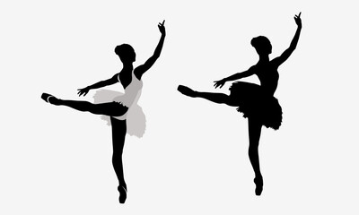 ballet dancers silhouette © Aakhra
