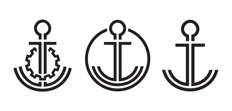 A set of image anchors in a minimalist style