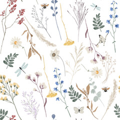 Fleurs printemps tissus pattern