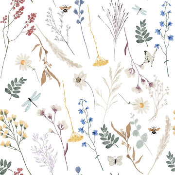 Fleurs printemps tissus pattern