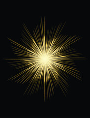 Shining Golden Star with black background golden starburst vector illustration download