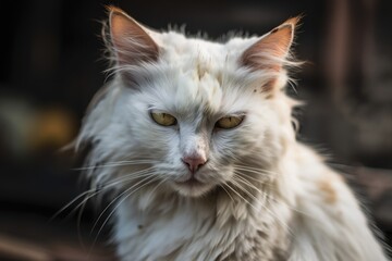 an unhappy cat. Generative AI