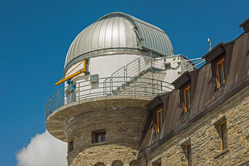 Fototapeta na wymiar Sternwarte auf dem Gornergrat, ob Zermatt, Wallis, Schweiz