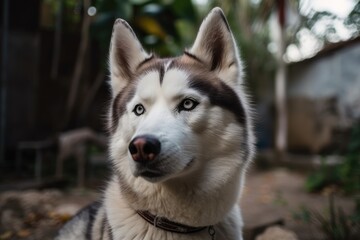 Obraz premium Thailand's Siberian Husky. Generative AI