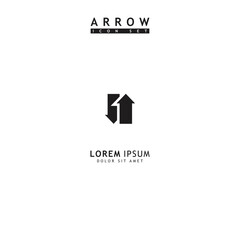 Modern simple arrows vector illustration isolated on white background	