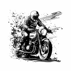 Classic Motorcycle Sports silhouette