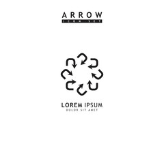 Fototapeta premium Modern simple arrows vector illustration isolated on white background 