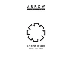 Modern simple arrows vector illustration isolated on white background	