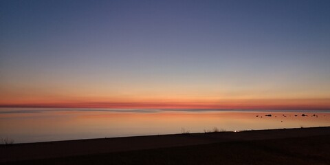 Sunset over the sea