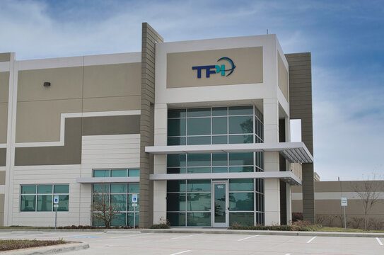 TPI office building exterior in Houston, TX. Transaction Packing, Inc. freight handling business.