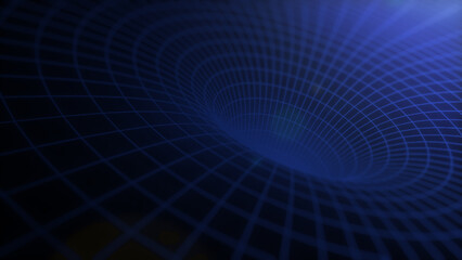 Wormhole theory abstract concept science and research background