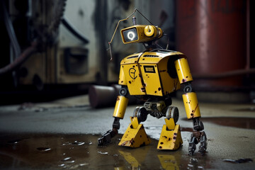 Small toy robot. generative AI