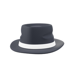 minimal fedora hat 3d rendering