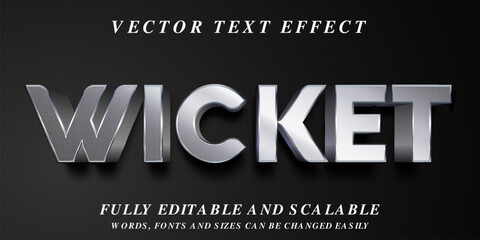 Cricket Text effect vector