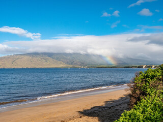 Hawaiian Rainbow over a Bay