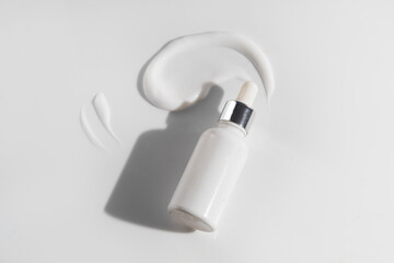 makeup cosmetic medical skin care, a mockup for cream lotion bottle product, packaging on white background