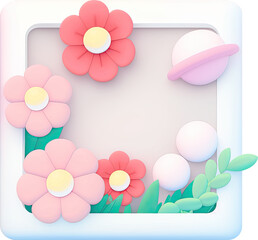 3D flower frame
