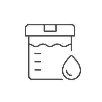 urine sample container with drop outline clip art preview