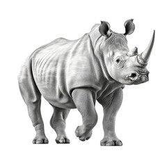 Fototapeta na wymiar rhino isolated on white