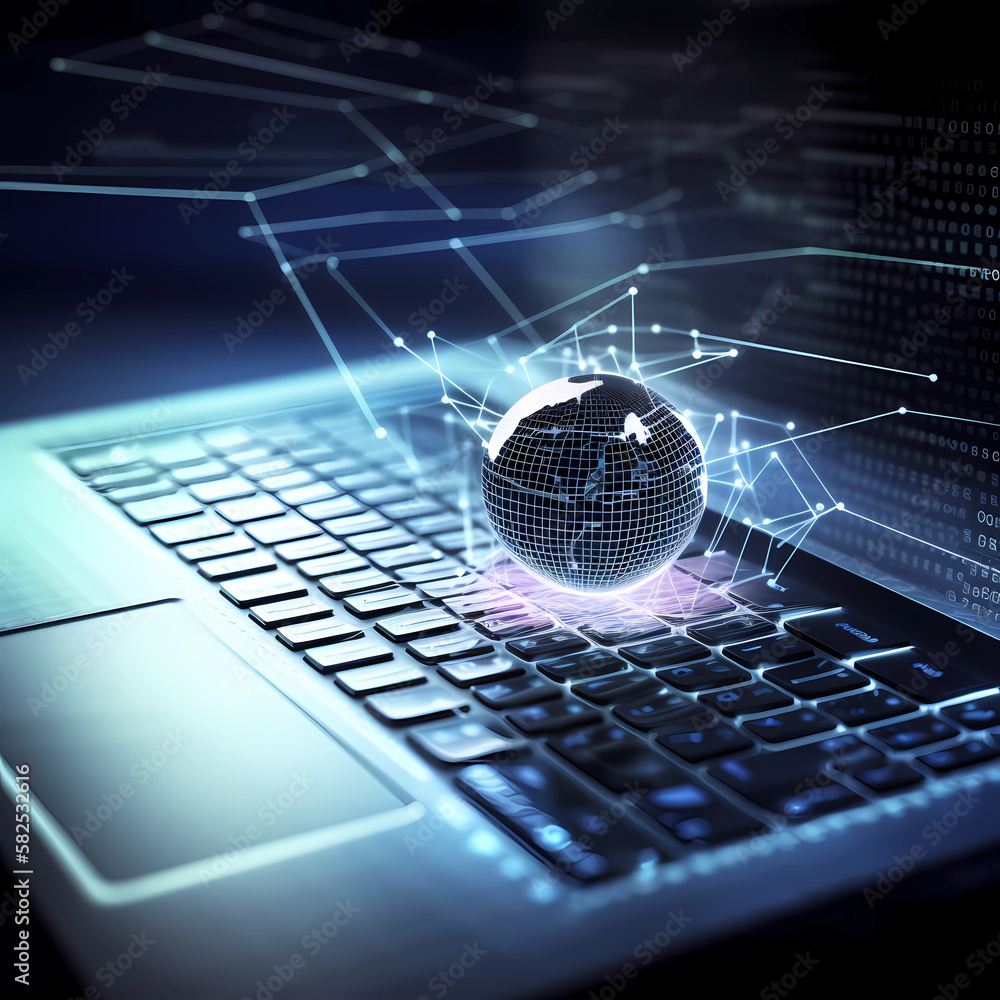 Poster computer virus concept. cyber attack. generative ai