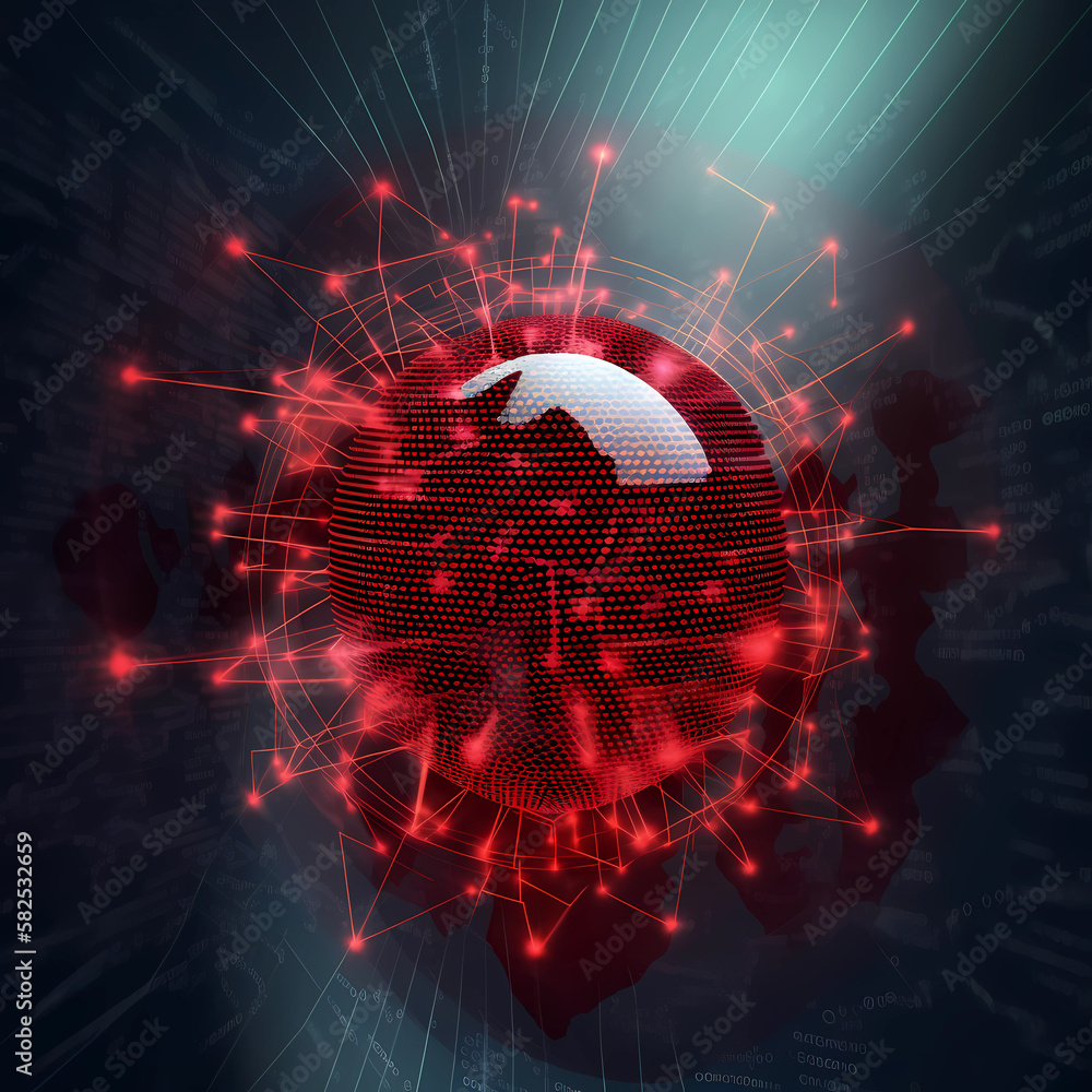 Poster computer virus concept. cyber attack. generative ai